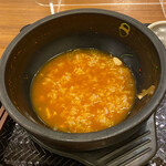 カルビ丼とスン豆腐専門店 韓丼 - 〆のクッパ 風スープ茶漬け　