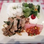 パークカフェ - 豚バラ肉とお野菜のしょうが焼き