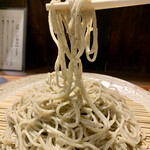 蕎麦切り 春のすけ - しずく　自家発芽そば⇒鹿追町牡丹蕎麦天日干し新そば＋摩周産キタノマシュウ新そば玄挽き