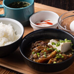 Hiyama special selection ☆ Boiled beef tendon set meal ~ Sukiyaki style~