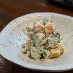 旬魚菜 しら川 - 季節野菜の白和え（柿、銀杏、しめじ、四角豆）