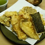 Imoya - 天ぷら定食：750円、しいたけ：150円