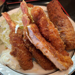 西麻布 三河屋 - 三河屋(海老フライ定食+メンチカツ単品)