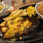 Buronko Biri - 炭焼き超粗挽きビーフハンバーグ＆大粒牡蠣フライコンビランチ