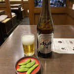 炭焼うな富士 - 中瓶ビール