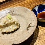日本橋 蕎ノ字 - ☆蕎麦がき
      ◎そばの粗挽きは風味豊かな味。生わさびと濃いめの蕎麦つゆで頂く。酒のつまみにも良い！