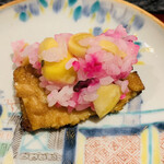 銀座 しのはら - ・穴子のつと蒸し、銀杏と栗と柴漬け