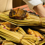 銀座 しのはら - ・穴子のつと蒸し、銀杏と栗と柴漬け