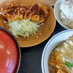 Katsuya - かつ丼（梅）539円+豚汁定食（ロース）715円