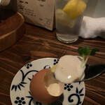 炭火焼鳥コクレ - カボチャの味は薄いけど、めちゃクリーミーです