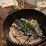 炭火焼鳥コクレ - 秋刀魚の炊き込みご飯