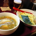 麺一盃 - 濃正油つけ麺・魚介白湯(2012/9)