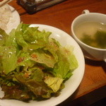 アルバトロス - ステーキセット（サラダ、ライス）