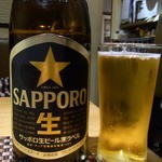 焼鳥・元気 - 同行者は瓶好きなのでサッポロの黒ラベル580円を飲んでいましたよ。
      黒も美味しそうですよね。