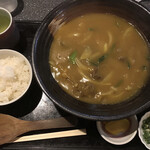 Oonishi - 肉カレーうどん+ごはん(小)