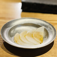 焼鳥 市松 - 大根薄切り