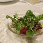 オーグードゥジュール メルヴェイユ 博多 - ＜前菜１皿※貝が苦手なので変えて頂きました＞　糸島産有機温野菜　蟹添え