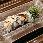 蓬左茶寮 - スミイカ 青とび海苔のハカタ