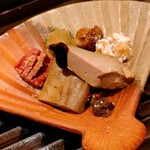 蓬左茶寮 - フォアグラ八丁味噌漬