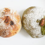 カミバン - 【2021.10】抹茶と栗のぱん(税込370円)、ミルクマロンのぱん(税込350円)