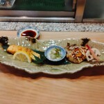 Tsukimi Sushi - 大将おまかせ鮨懐石料理（焼き物・勘八/鮭）