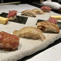 鮨 やまけん 銀座店 - - おまかせ握り三貫 - 玉子