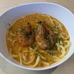 Hamazushi - 濃厚！海老トマトクリームパスタ、506円