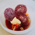 レヴォ - 無花果のデザート ジュレがどんどん変化してプルプルに