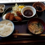 むらこし亭 - 牡蠣フライ定食1210円