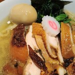 らぁめん 生姜は文化。 - 鶏チャーシュー＆味玉塩らぁめん大盛り