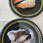 はま寿司 - エビと炙りシメサバ