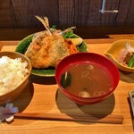 きょうや食堂 - "アジフライ定食"