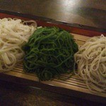 三色（左から芥子・抹茶・せいろ）