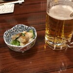 荻窪いちべえ - 生ビール、お通し