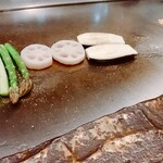 日比谷 モンシェルトントン - 茄子、レンコン、アスパラ