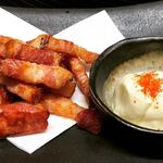 Crispy bacon shichimi mayonnaise