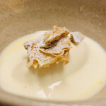 ラトリエ あべ - ⑩ 生姜のアイス、林檎のパイ、生姜リキュールのソース