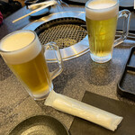 Yamagata Gyuu Yakiniku Gyuubee Souan - 生ビール(中)