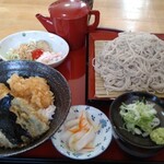 蕎麦処 瑠瞳 - イカ天丼セット