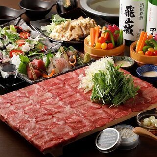 Luxury course ◎ All-you-can-eat tongue shabu and meat Sushi for 3,500 yen!