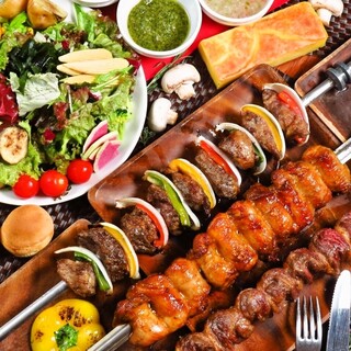 Enjoy delicious meat in Shibuya! All-you-can-eat 20 types of Churrasco