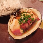 貝と魚と炭び シェルまる - 北寄貝の出汁醤油焼