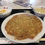 Bairan - Aセット 杏仁豆腐   梅蘭焼きそば    スープ
