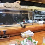 拍子木 - 店内カウンター