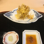 山玄茶 - 舞茸と太刀魚の天ぷら