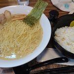 おらほのでどこ - チューシューメン塩500円ネギ抜き＋麺大盛り100円、ライス100円