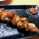 やきとり良太 - ねぎ皮巻き（180円）