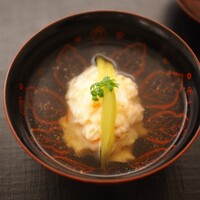 日本料理 晴山 - お椀ｰ車海老真丈ｰ