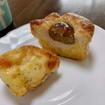 cocon3 - クロックムッシュ1/4と、マロンパイ1/2、見えないけど中にも栗あります〜