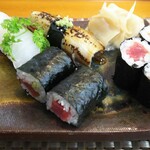 玄海鮨 - 追加の白身（ヒラメかな？）アナゴ  鉄火巻